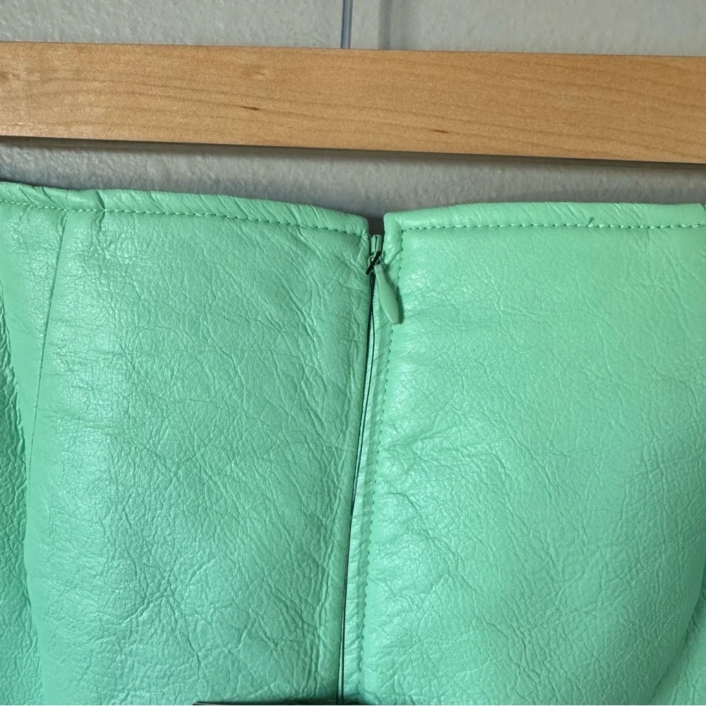 Tuckernuck Mint Chip Leather Mini Skirt - Picture 6 of 9
